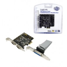 LogiLink PCIExpress to 1x Parallelle poort en 2x Serieel